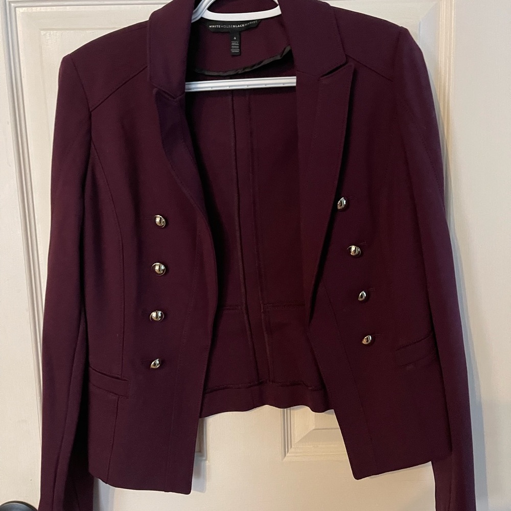 White House black market burgundy blazer